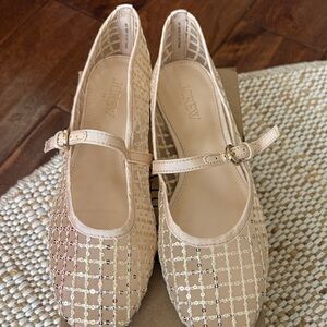 J. Crew Beige Mary Jane Flats